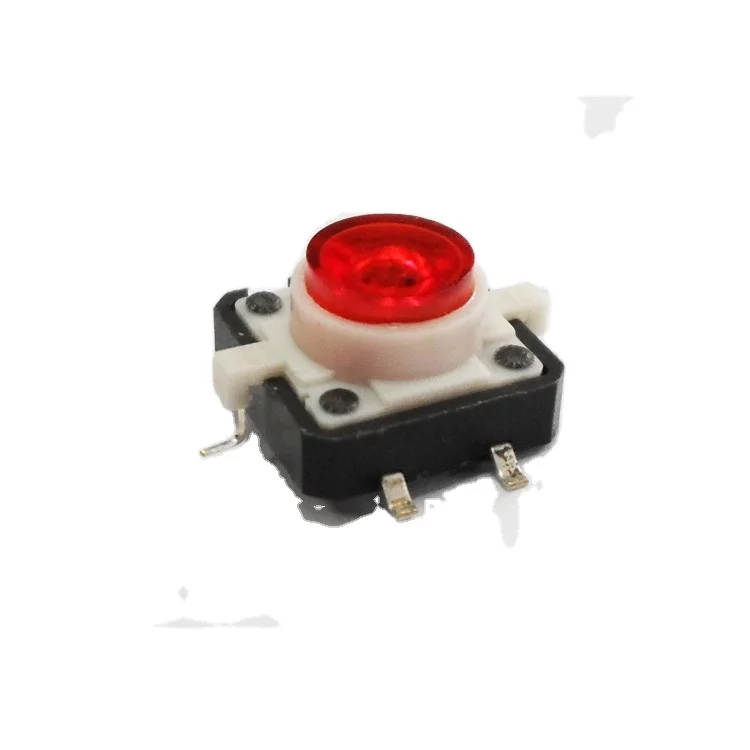 12x12mm SMD Red LED Tact Switch