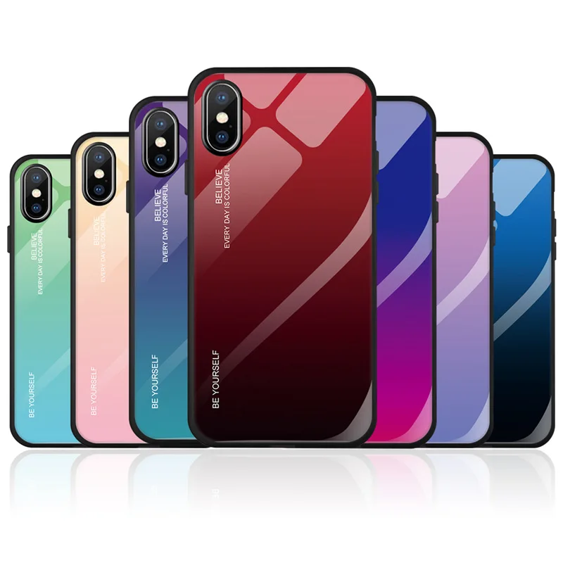 Made In China Manufacturer Gradient Glass Mobile Cover For Iphone Xr