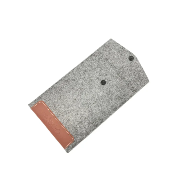 Customized Logo Needle Punched Felt Nonwoven Recycle Polyester Tablet Laptop Sleeves Carrying Bag Computer Envelope Felt Bag