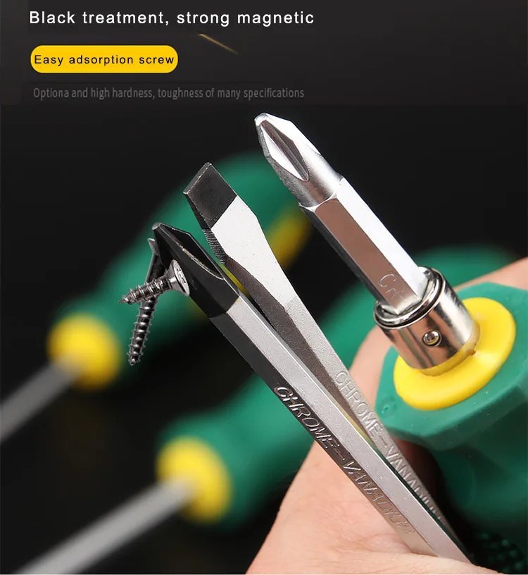 Chrome Vanadium professional screwdrivers Magnetic Hand Screwdriver Tool