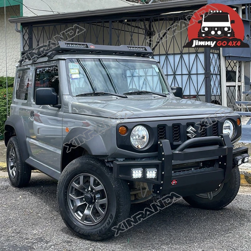 Jimny Jb74 Accessories Assemble Front Bumper With 8 Leds Front Bumper ...