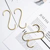Pure copper brass creative hook single wardrobe hook curtain coat hook