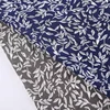 High quality rayon flower woven leaf print fabric material for dress