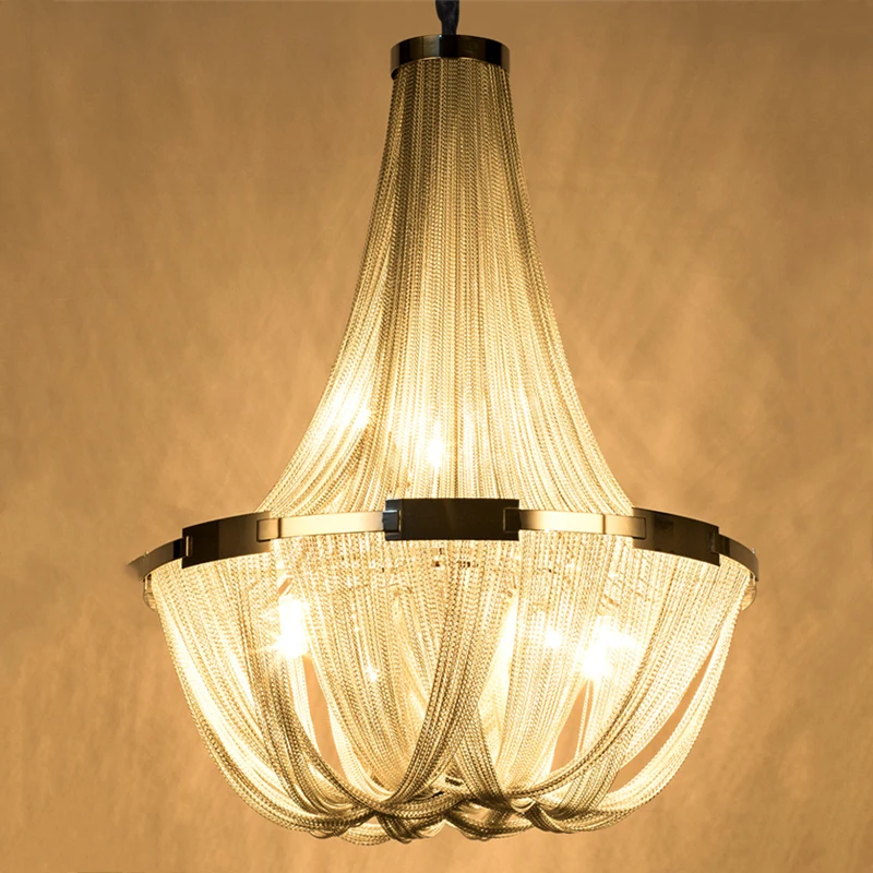 Modern Luxury Chandelier Pendant Light Tassel Chain Large Chandelier
