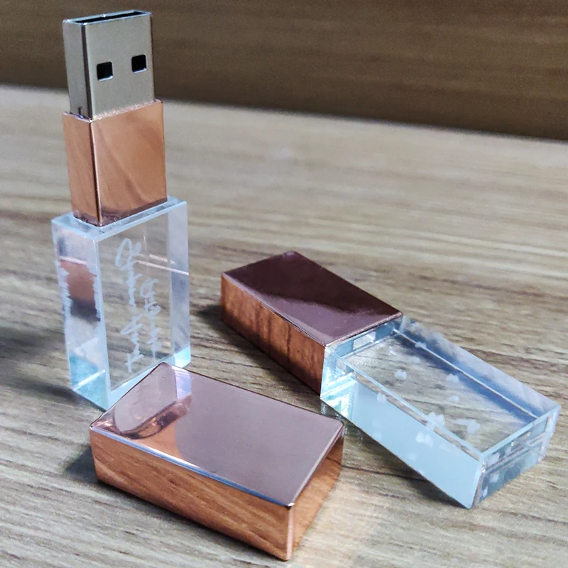 Usb Custom Crystal Memory Sticks Crystal Glass Pen Drive Usb Flash 8gb
