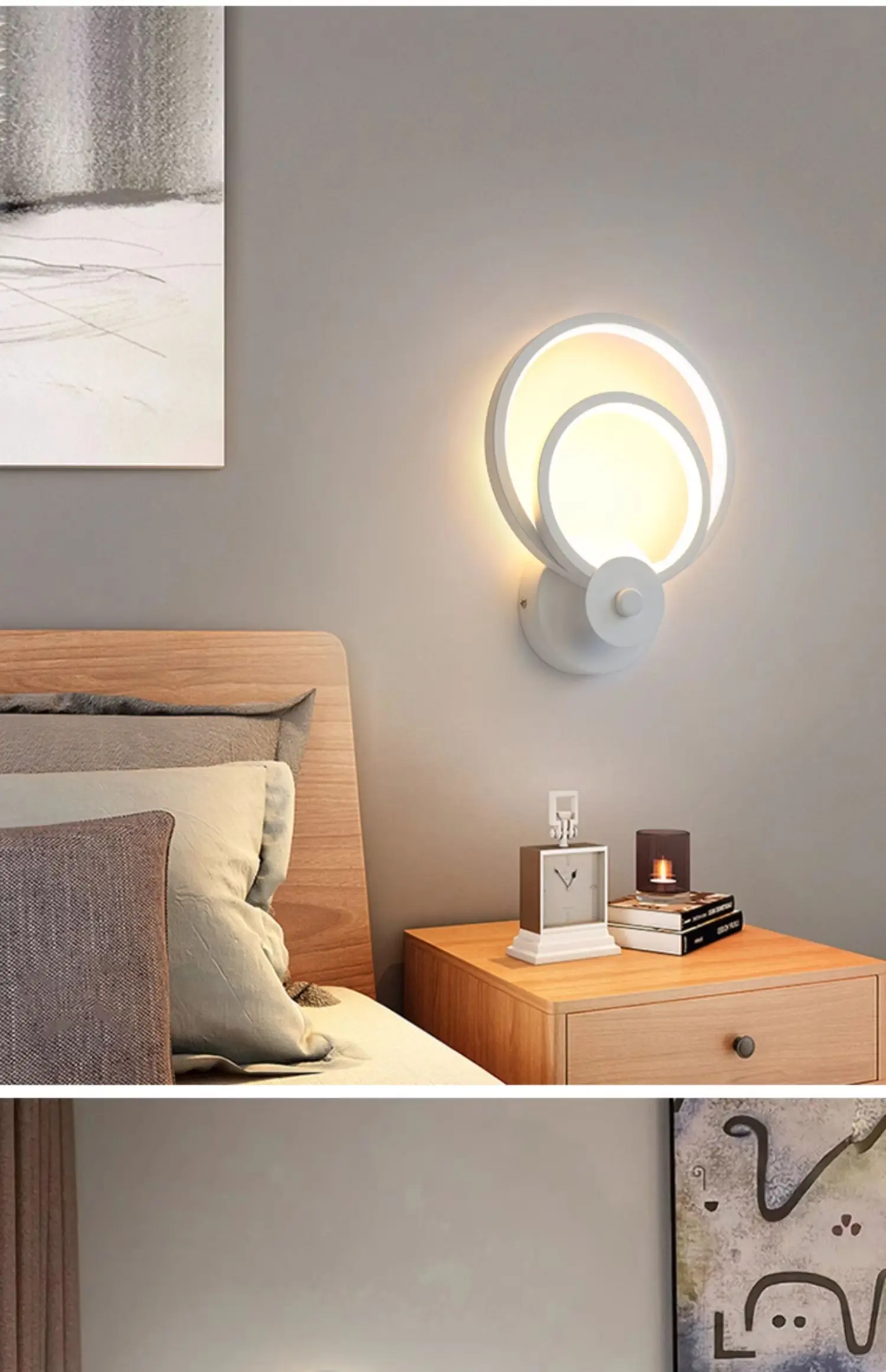 product indoor luxury design decorative home modern led creative wall lamp corridor bedroom bedside wall light-11