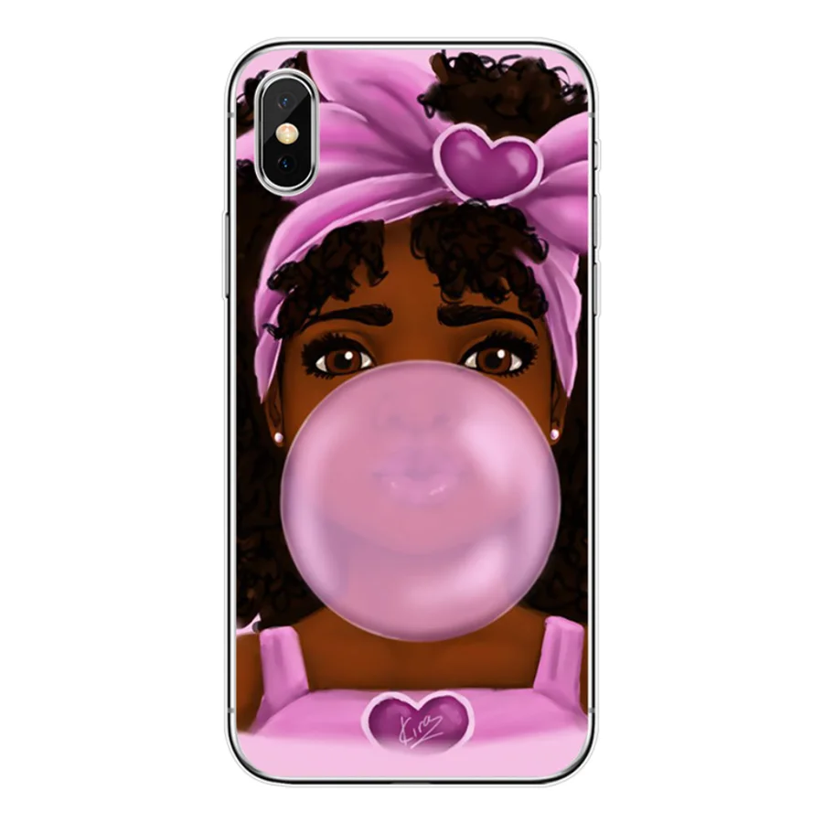 Black girl phone case Melanin Poppin Black Girl queen for iphone 11 case 6 6s 6SP 7 8 8S plus X XR XS max TPU cases