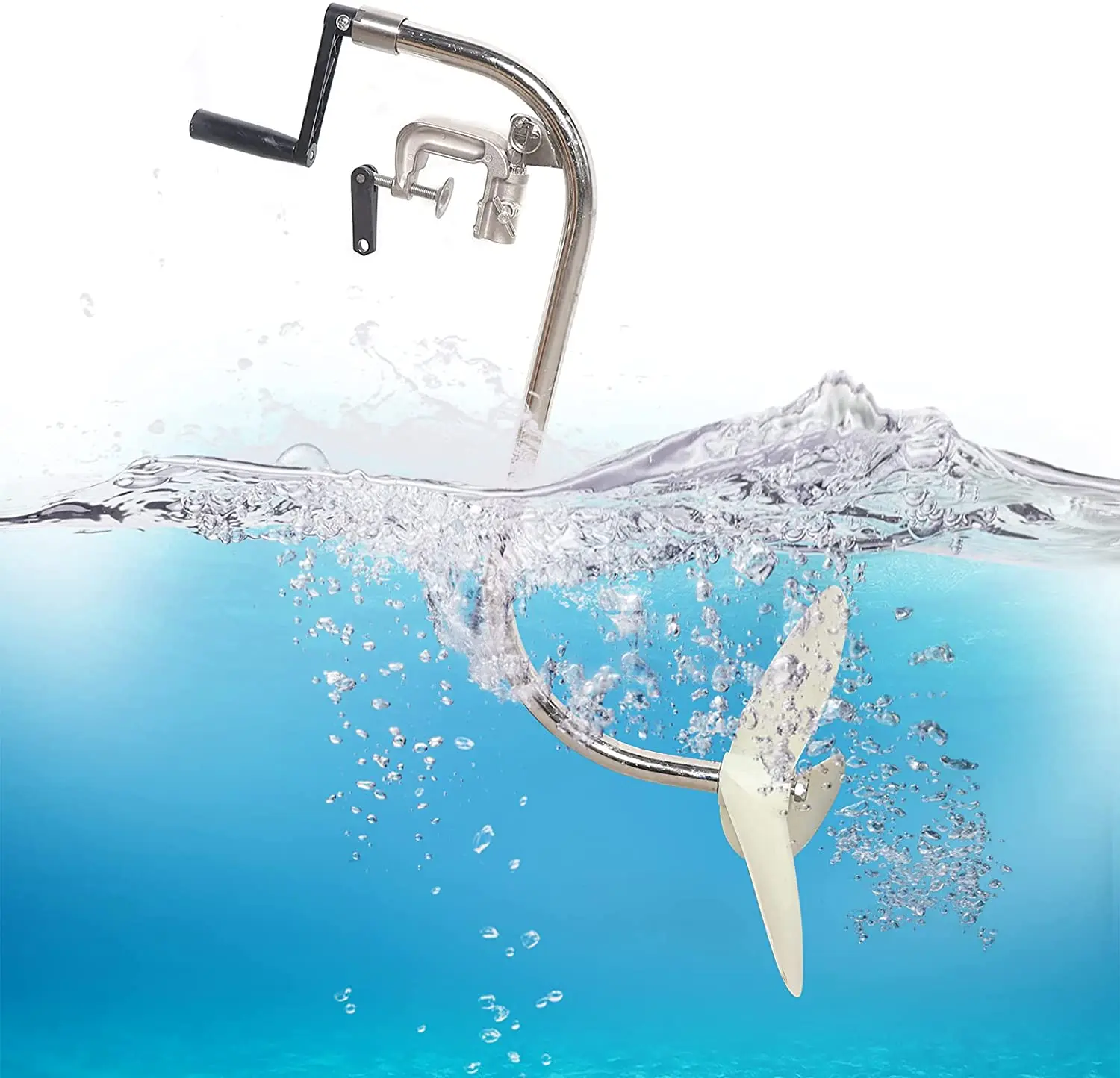 Operated Outboard Motor Hand Crank Inflatable Boat Trolling Motor Boat