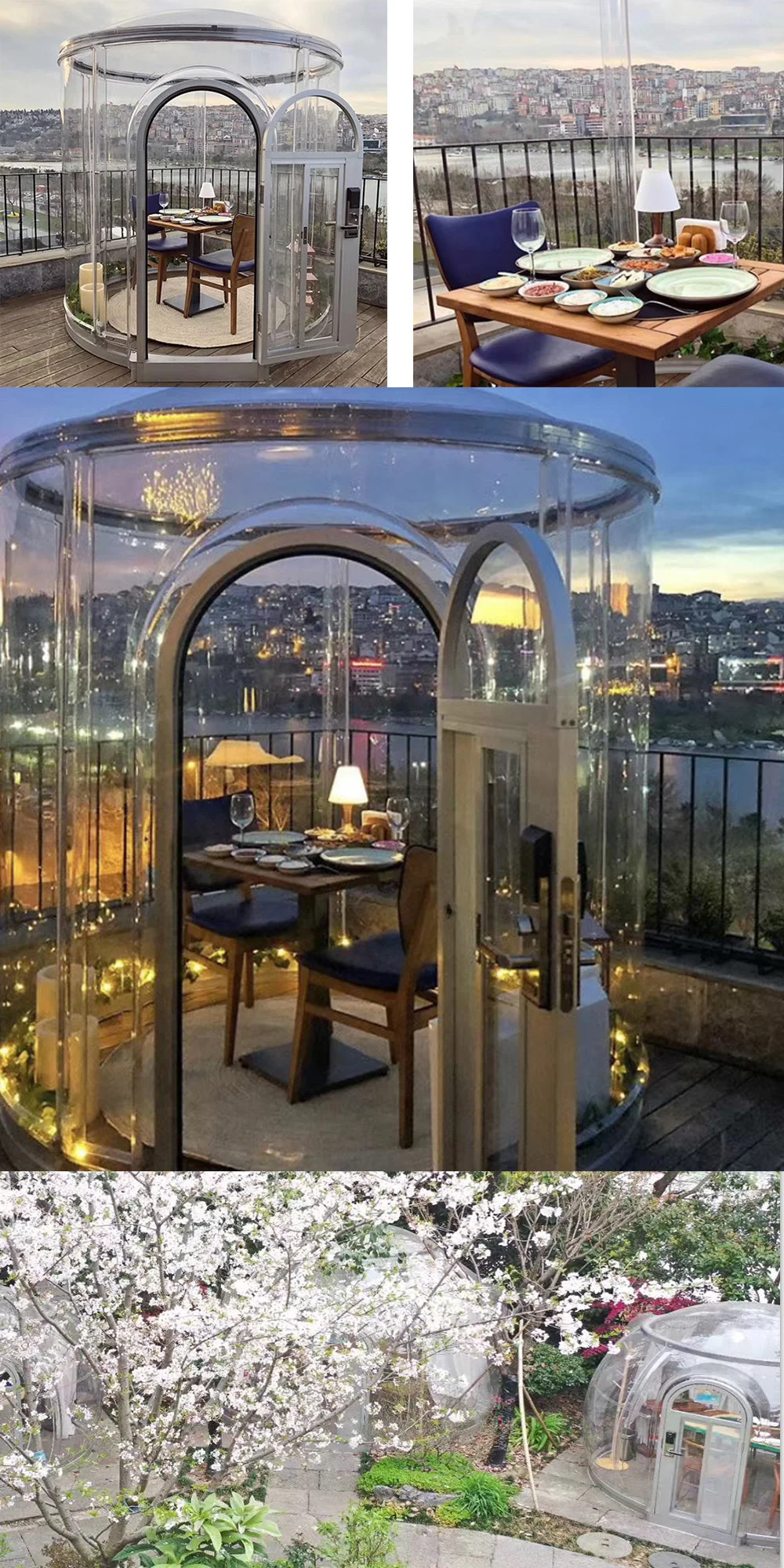 Dome Bubble House Capsule Hotel Ecofriendly Modern House Restaurant