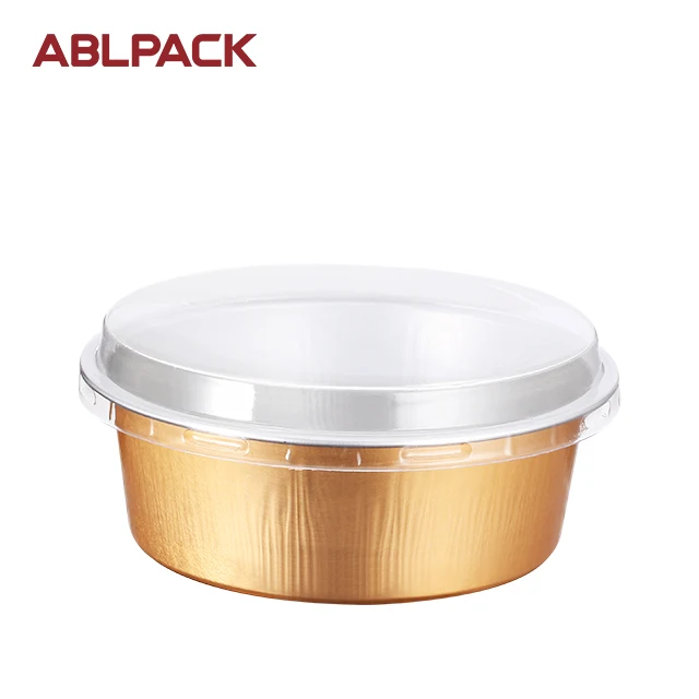 Containers Baking Cups Aluminum Foil With Plastic Lid Microwave Safe