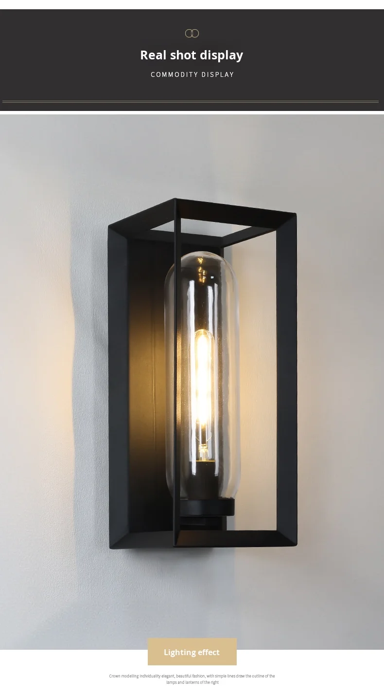 product modern outdoor led wall lamp simple waterproof for villa gate corridor balcony terrace courtyard lighting rainproof aluminum-7