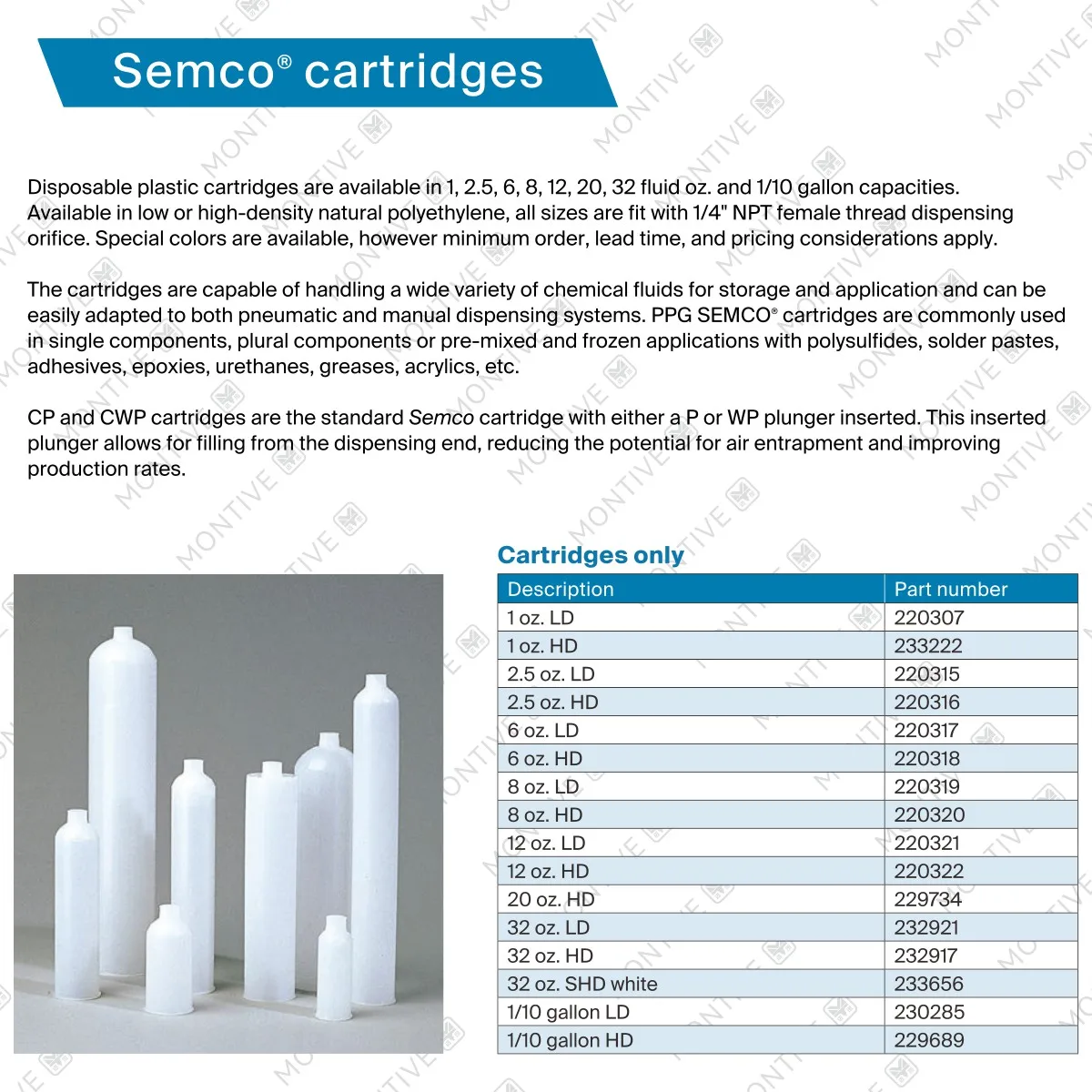 229689 Semco Original 1/10 Gallon Cartridge 325ml Is Suitable For One