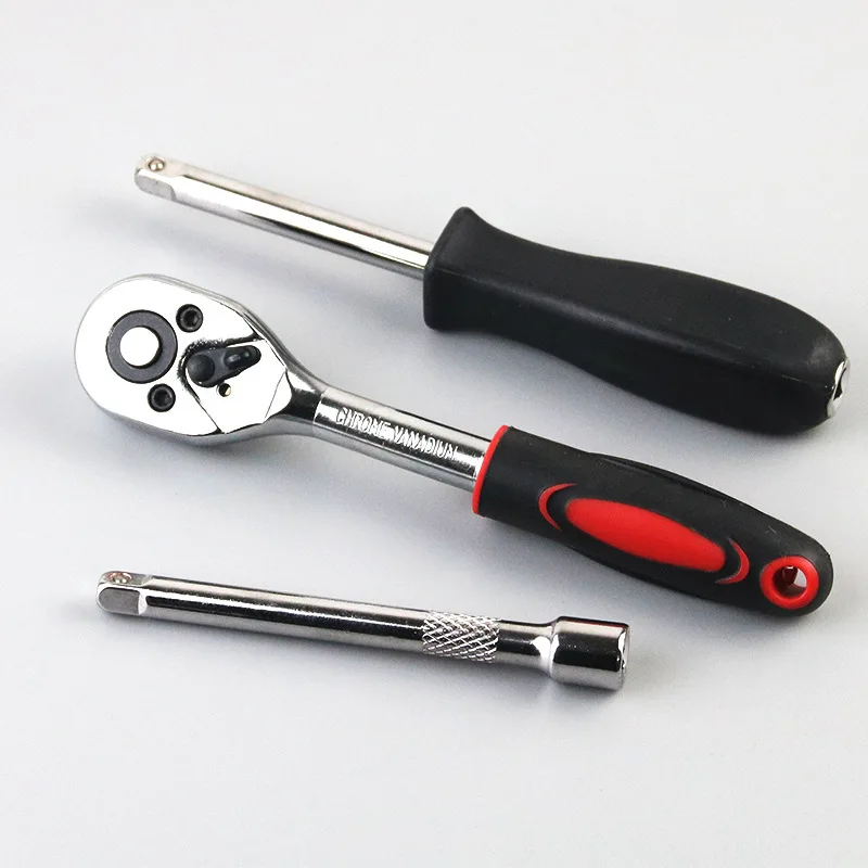 Wholesale 46-Piece Steel Hand Tools for Vehicle Repair Motorcycle & Car Home Use Ratchet Socket Wrench Combination Tool Box Case