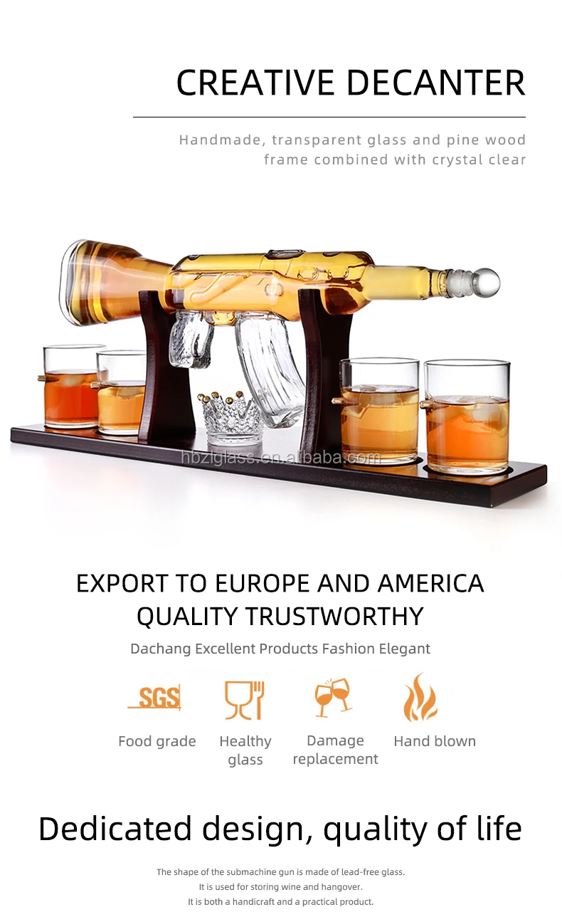 800ml Ak47 Liquor Wine Glass Bottle Gun Shape Vodka Bottle Buy Gun