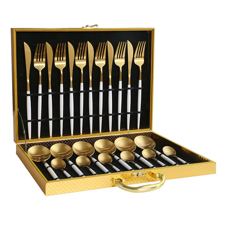 Wholesale 24pcs Stainless Steel Cutlery Set Luxury Vintage Household