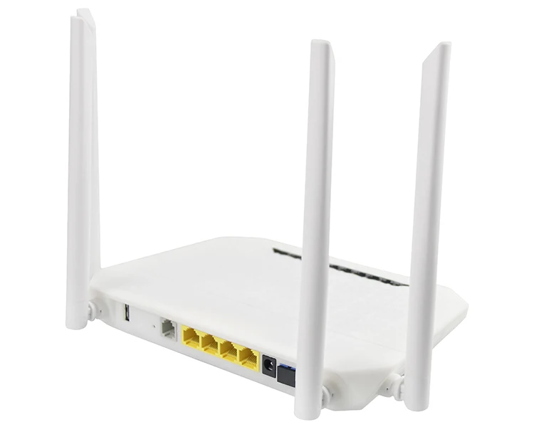 2.4G+5G Dual Frequency WIFI FTTH 4GE+4WIFI+1POTS+1USB AC WIFI GPON ONU With English Operation Interface