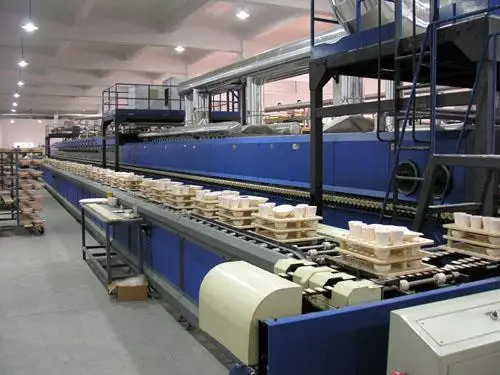 Ceramic tableware production line