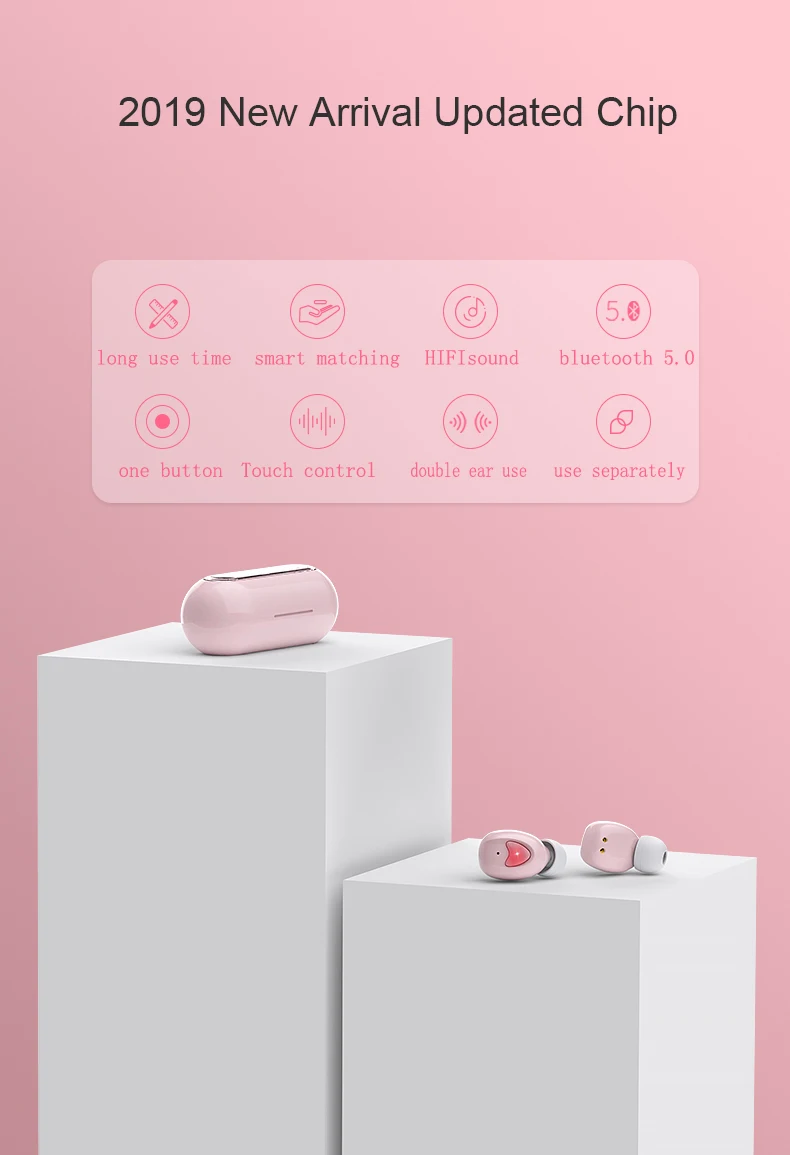 New design surround sound portable bluetooth V5.0 earphones TW10 magnetic charging headphone parts - ANKUX.COM