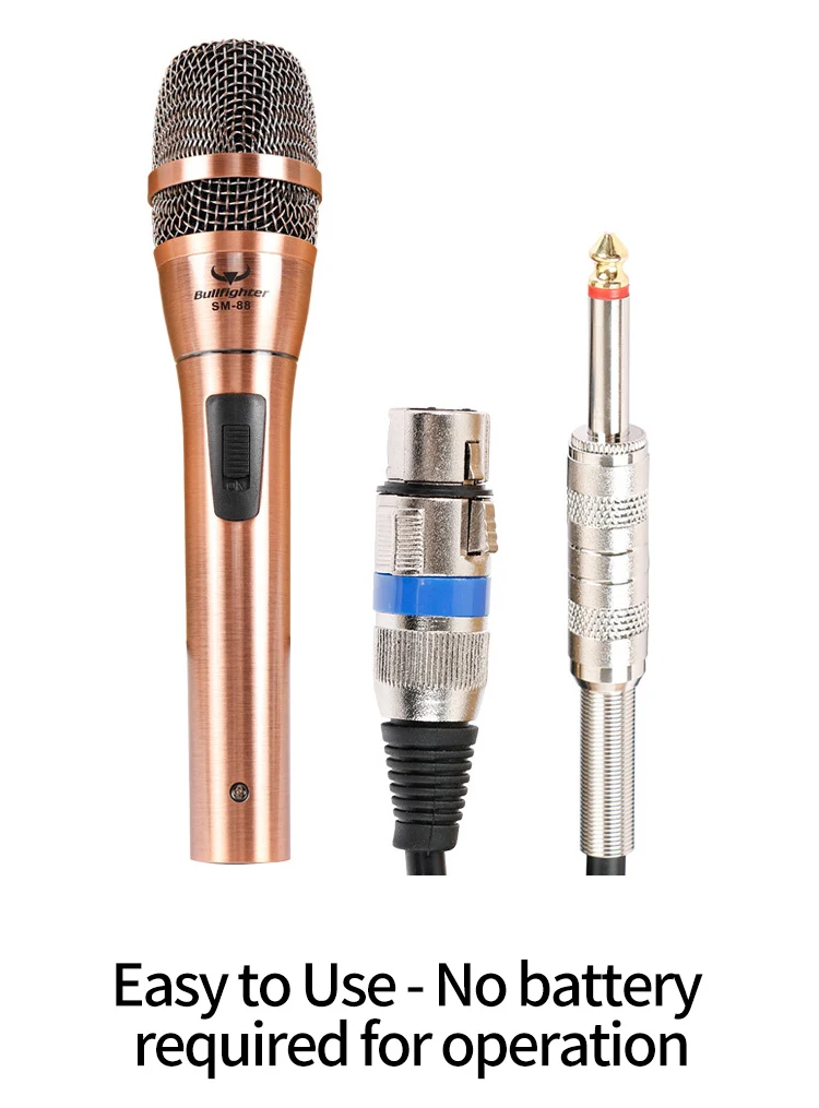 Bullfighter SM-88 Handheld Dynamic Microphone Professional Studio for Singing
