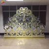Outdoor 3D pvc latest flower golden panel moving wedding backdrop stand