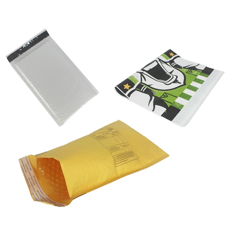 Customized Printed Shock Resistant Bubble Poly Air Bubble Padded Mailer plastic Bag