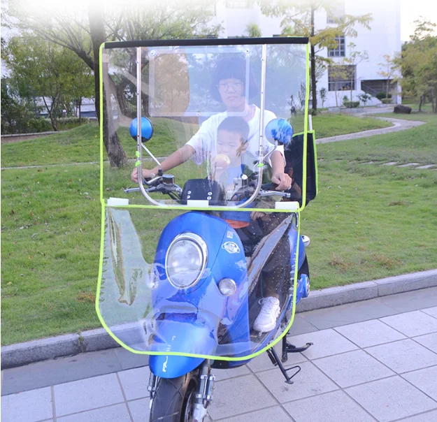 Rain Shield for Motorcycle - Durable Umbrella with Steel Frame