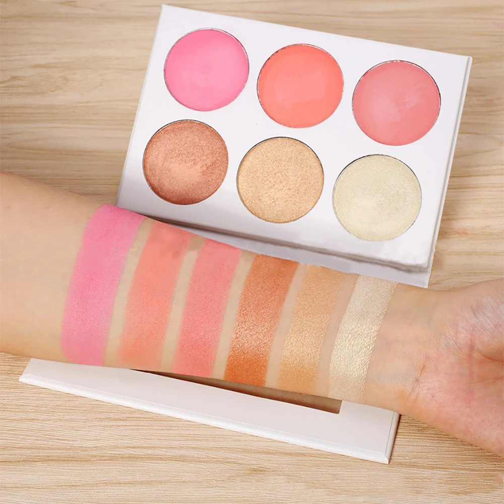 2021 Hot Selling Your Own Brand Shimmering Makeup Highlighter Make Up Blush Palette