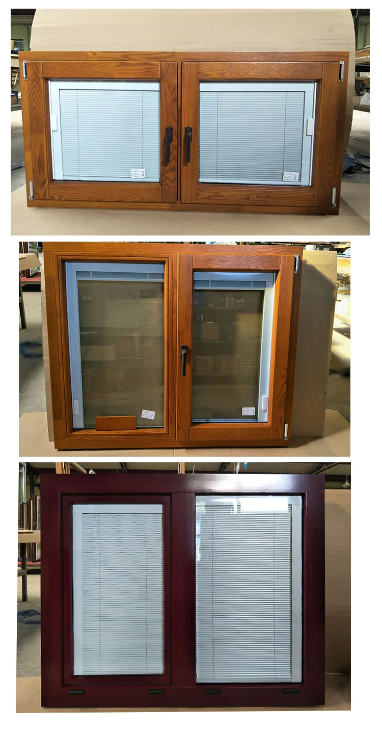 Good Thermal Insulation Italia Standard Aluminum Wood Window double glazing italia standard aluminum wood window