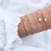 Special Offers kuwait Online Shopping 5Pcs A Set Mall Bracelet Pearl Love Leaf Weave Wrap Set Bracelet For Start Order