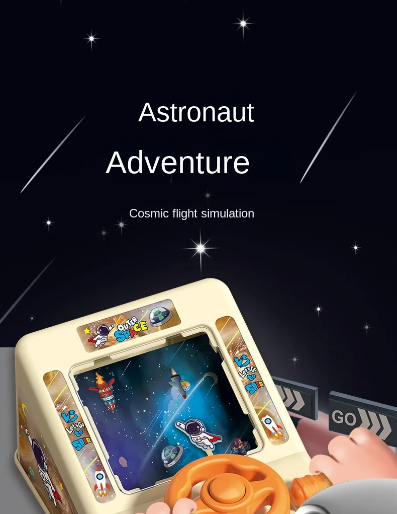 Zhiqu unisexe en plastique course volant voiture Simulation électrique espace volant Puzzle éducatif fête jouets pour enfants PC