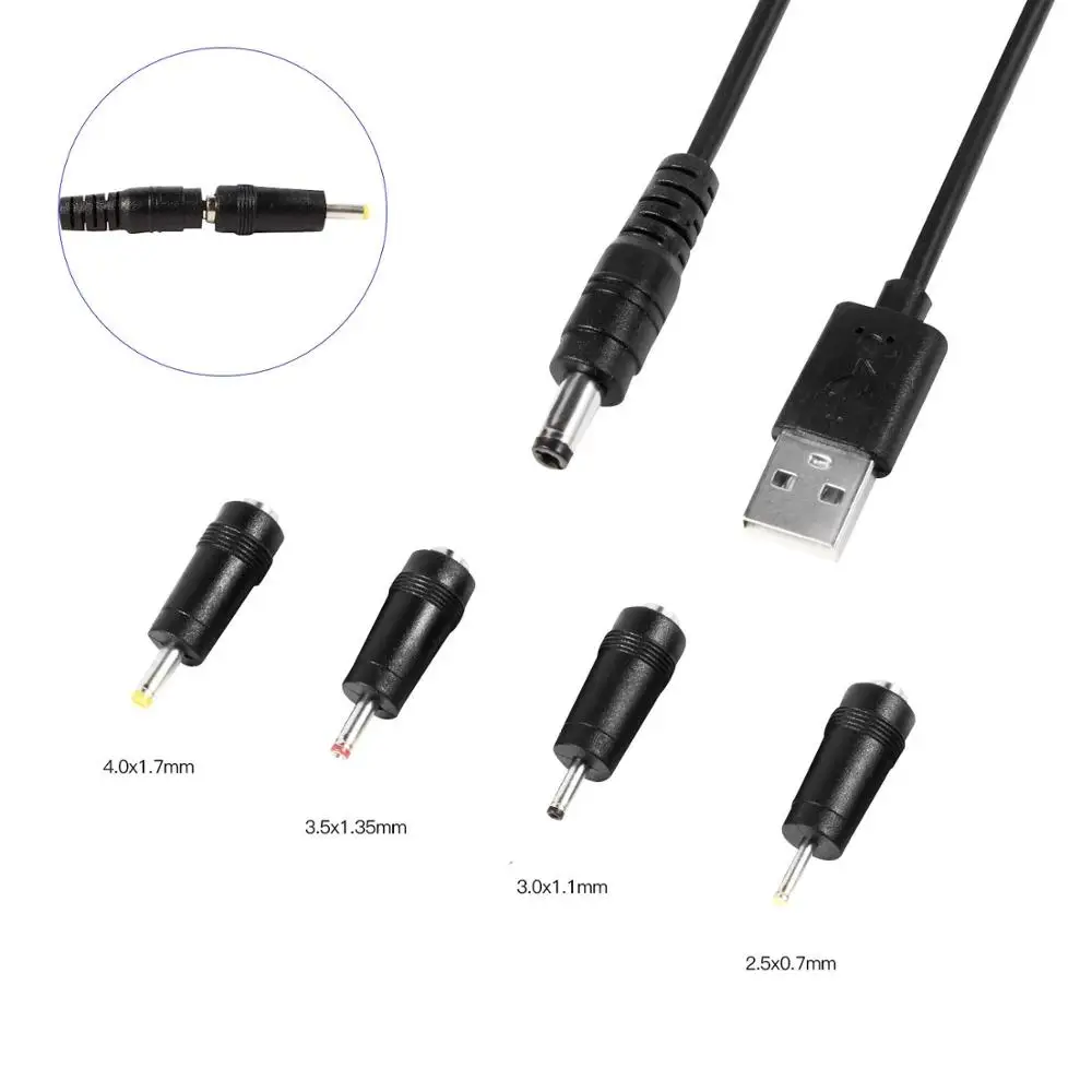 USB Cable Cord Lead Wire to DC Converter 5521 Male Connector tip plug - ANKUX.COM