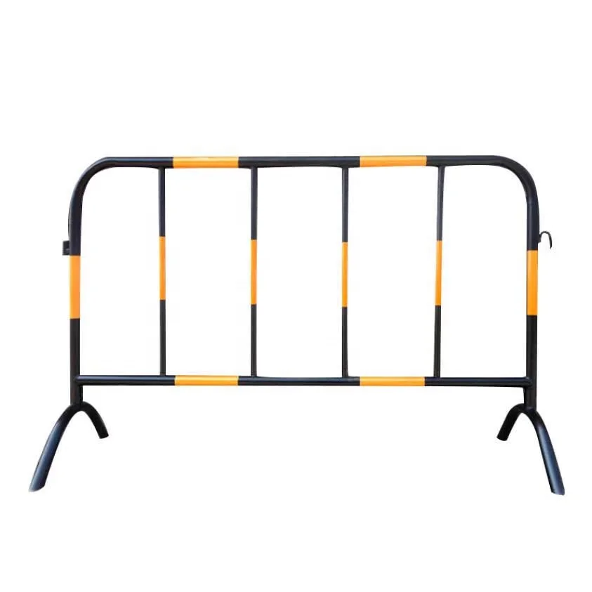 Metal Road Safety Barrier Temporary Crowd Control Barricades Portable ...