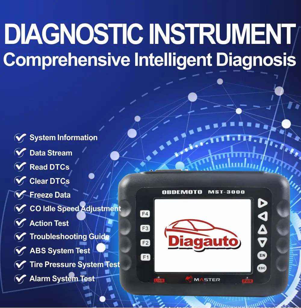 2020 New Design MST-3000 Motorcycle Scanner Fault Code Scanner ECU Programming Smart Key Programming for Heavy Duty Motorcycles