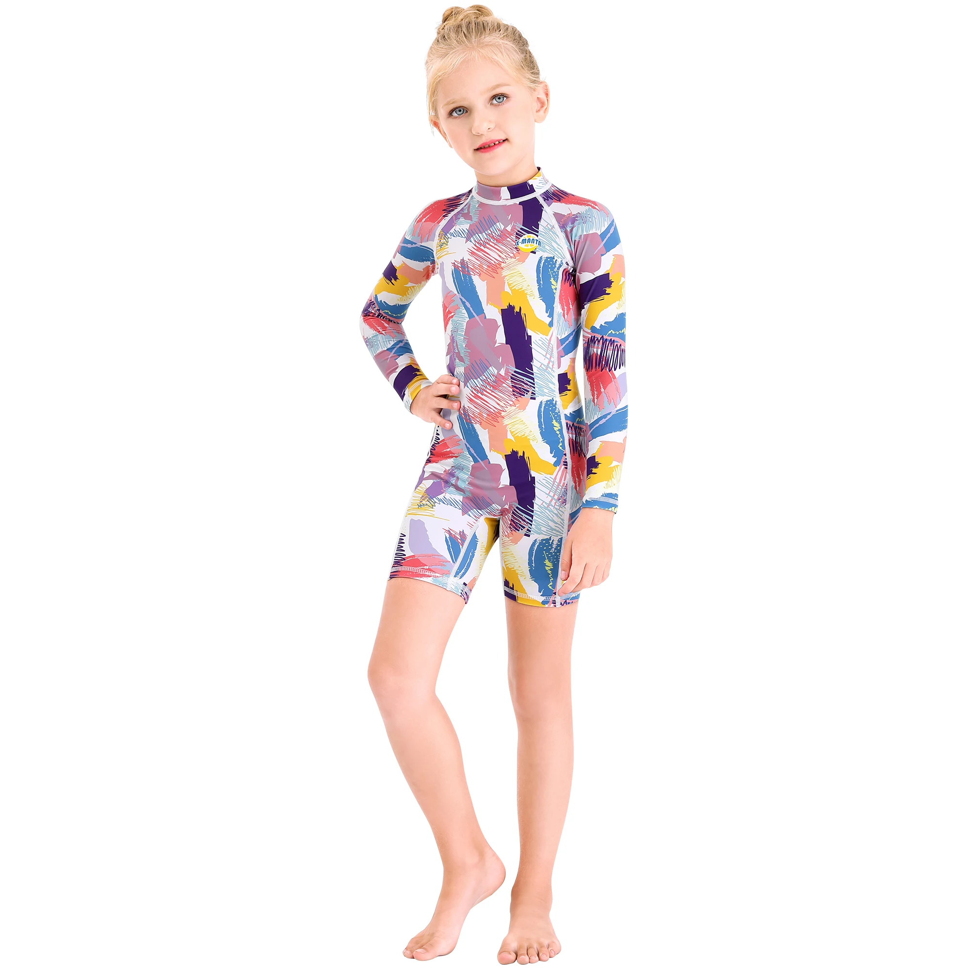 Kids Floatation Swimsuits Onepiece Swimsuits Life Jacket Boys Girls Buoyancy Swimwear For