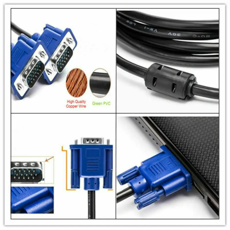 Oem 1 8m 15m 1080p Male To Male Female 15 Pin Vga To Vga Cable For Pc Computer Buy Vga To Vga