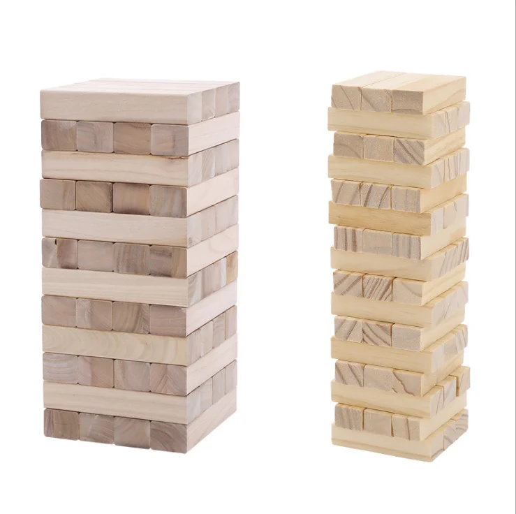 CoolToys Timber Tower Wood Block Stacking Game – Original Edition (48  Pieces)