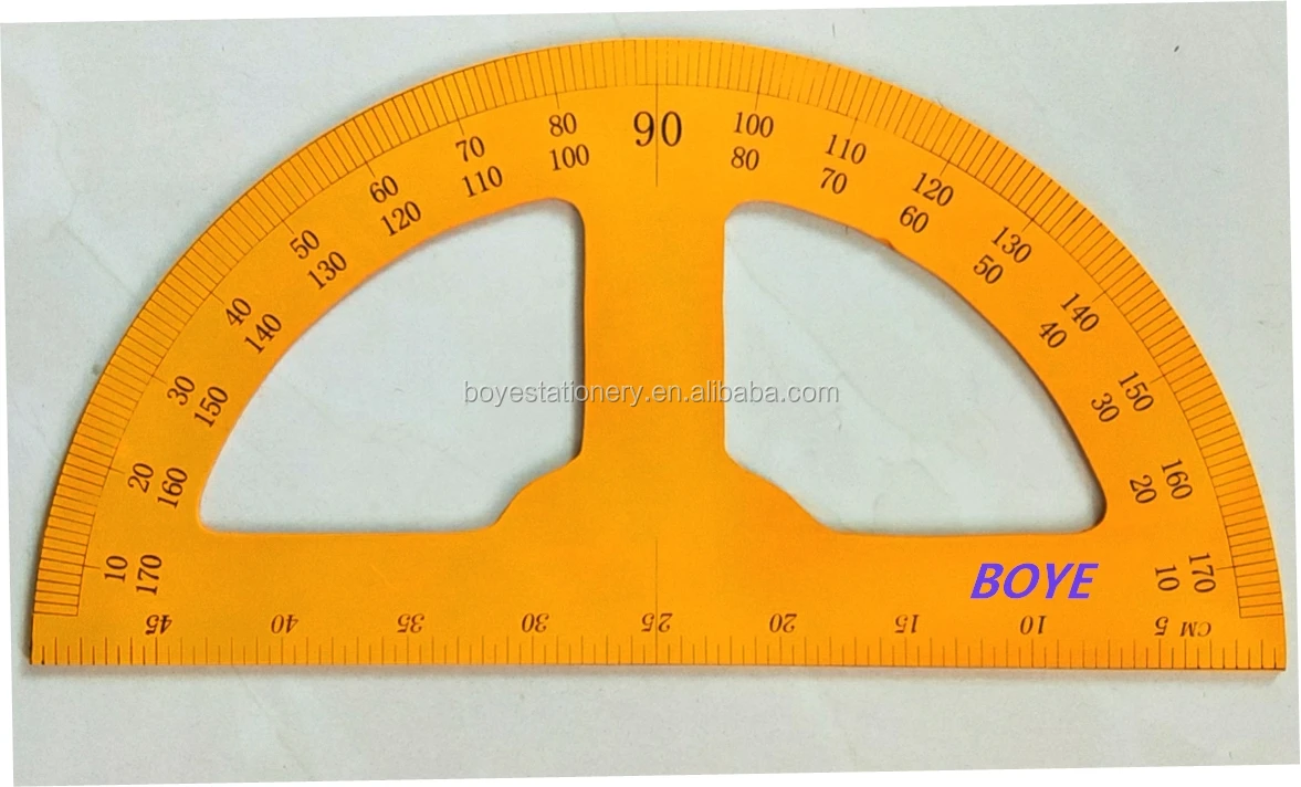 Wooden Ruler Semicircular Protractor for Teaching Tools Set