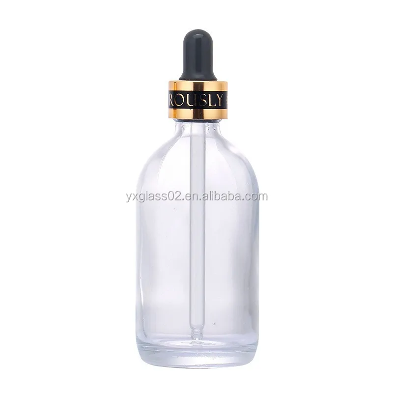 Essential Oil  glass bottle 60ML 100ML  24K Pure dew bottle Dropper bottle factory