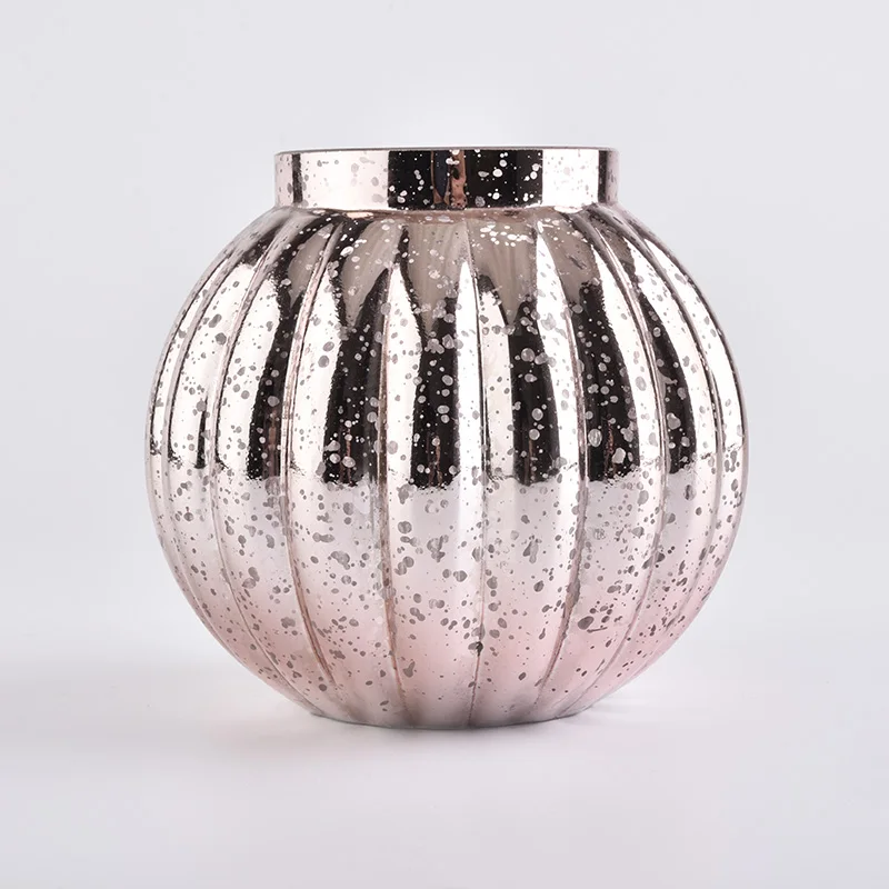Wholesale Mercury Rose Gold Glass Candle Jars