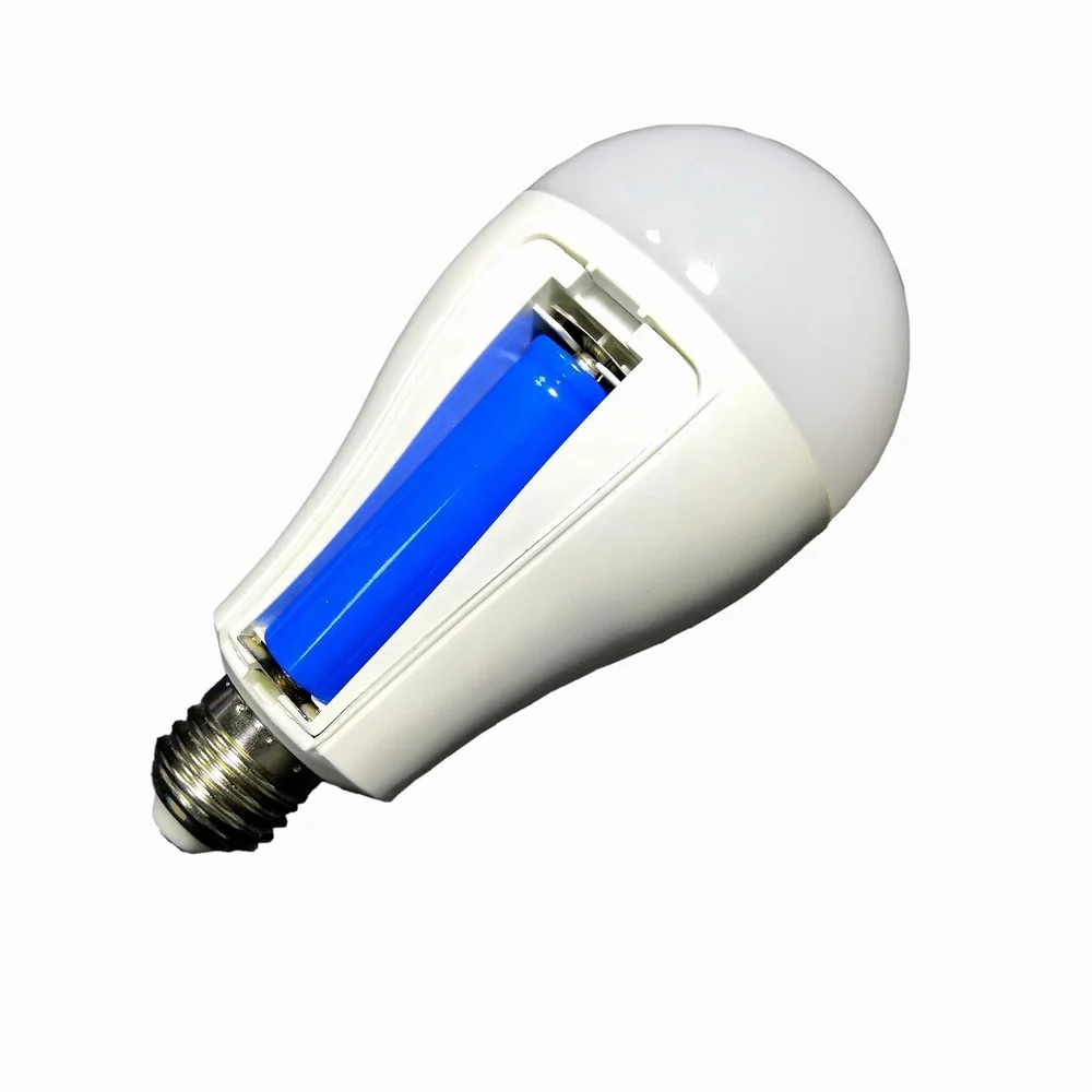 Portable Emergency rechargeable led bulb light 2*lithium battery 3-5hrs backup time