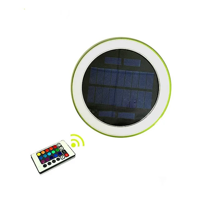 Remote control solar swimming pool light 12 pcs led rgb lights for home waterproof color light