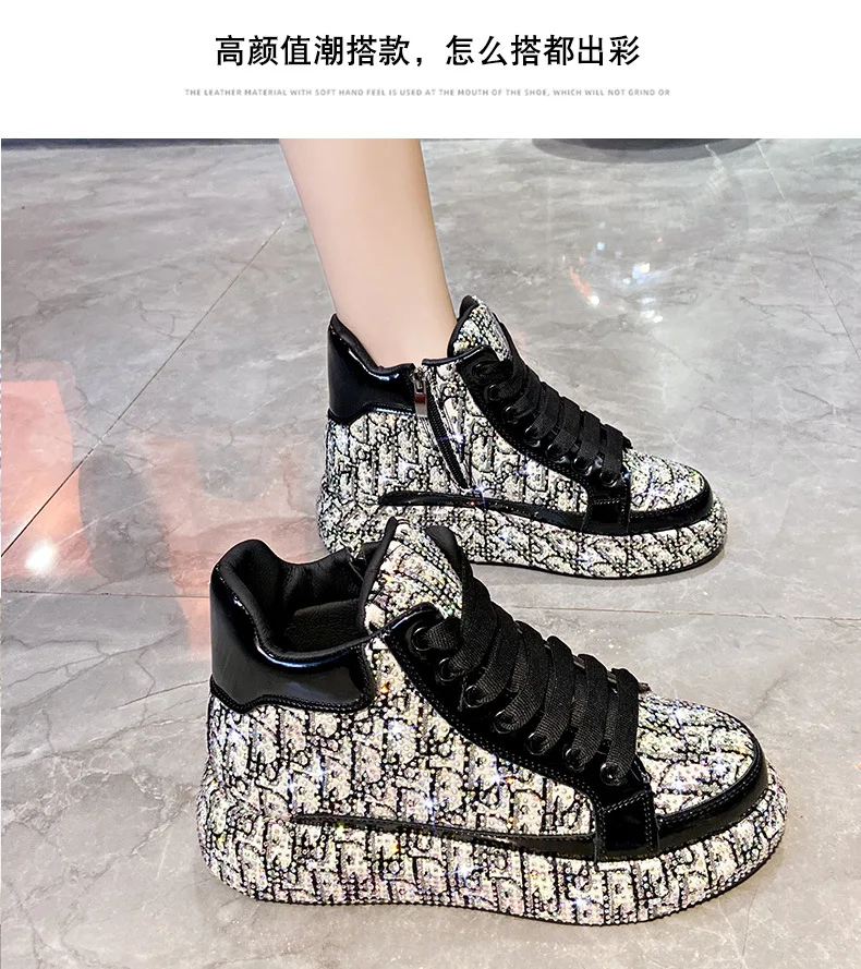 Custom Fashion Sneakers Shoes Lace Up New Casual Luxury On Shoes Ladies ...
