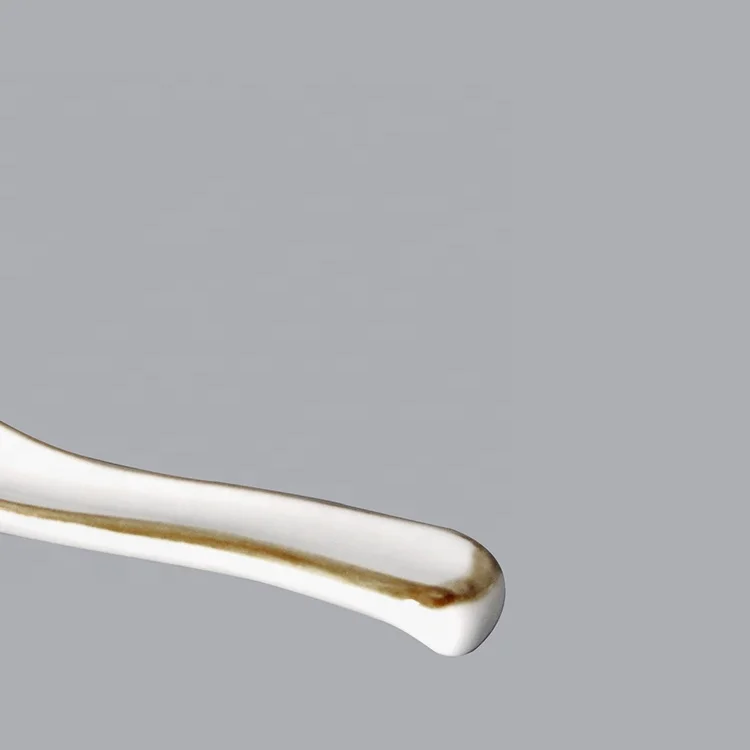 white porcelain spoons
