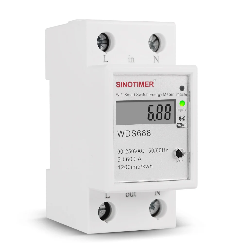 Digital Electric Consumption Kwh Din Rail Smart Energy Meter Wifi Power Meter Watt Remote Switch Control Tuya App 110v 220v Ac Buy Wifi Tuya App Single Phase Energy Meter Multifunctional Din Rail