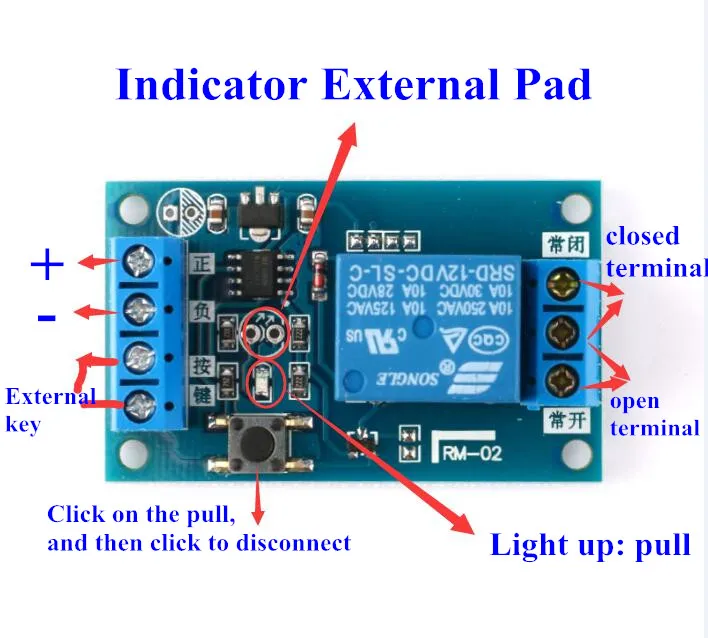 Dc 12v Bond Bistable Relay Module Car Modification Switch Start Stop