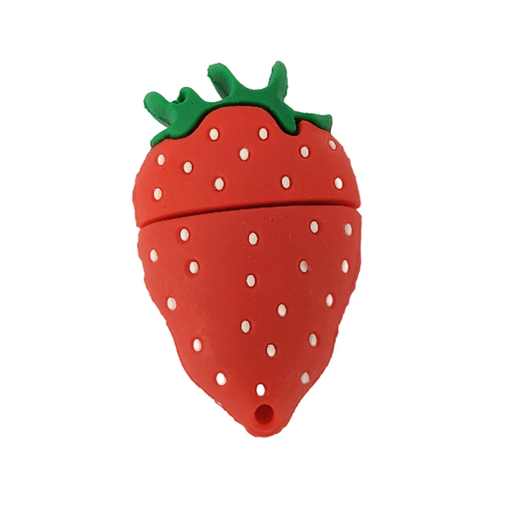 Cute PVC Cartoon Strawberry Usb Flash Drive 1GB 2GB 4GB 8GB Pendrive 32GB 16GB 64GB Gift Pen Drive Memorias Usb Stick - ANKUX.COM