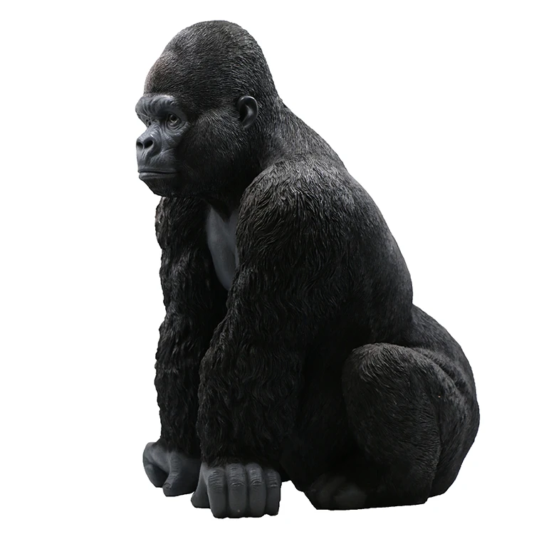 Garden Realistic Animal Fiberglass Resin King Kong Gorilla Statue ...