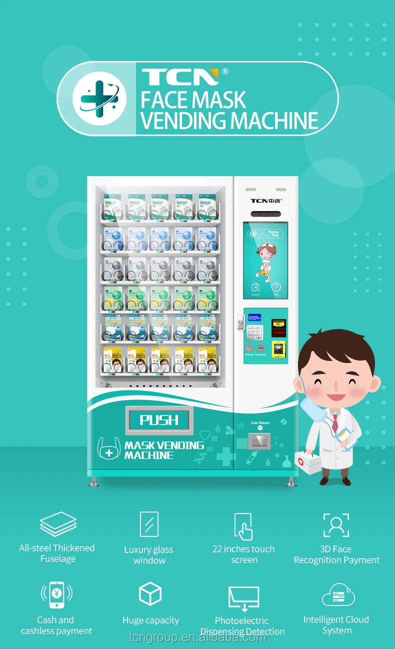 Tcn Ppe Protective Equipment Vending Machine Contactless Payment System