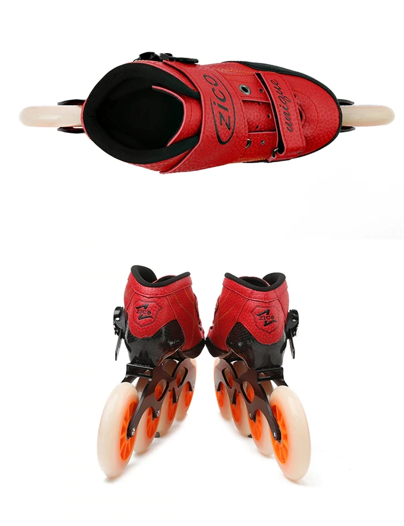 Professional carbon fiber roller racing speed skates shoe for adult