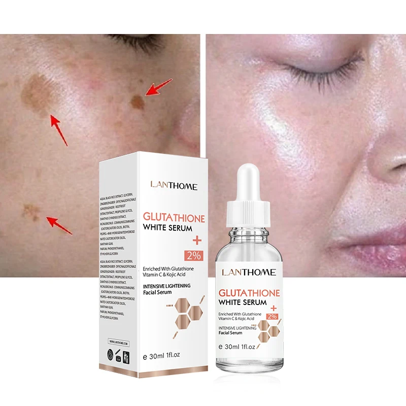 Serum Skin Whitening Brightening Lightening Vitamin C Kojic Acid Facial Serum For Dark Spots Remover